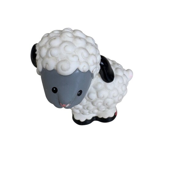 Vintage FisherPrice 1997 Sheep Lamb Toy Replacement Figure Farm Nativity US WEAR - Picture 2 of 13